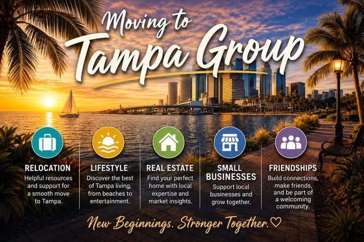 When clicking on the image you will be guided to the Moving To Tampa Group on Facebook