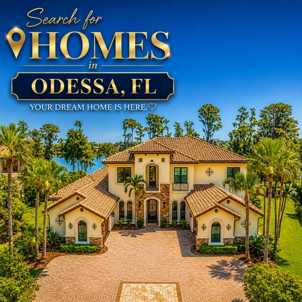 Mediterranean luxury estate home with lake views in Odessa Florida - Search for Homes in Odessa FL - Elena Esquen Relocation Expert