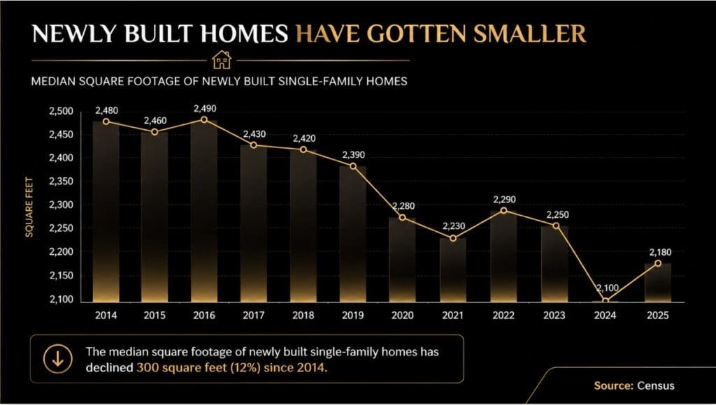 Smaller new construction homes trend in Tampa Bay showing declining home sizes and increased affordability for today's homebuyers by Elena Esquen Relocation Specialist.