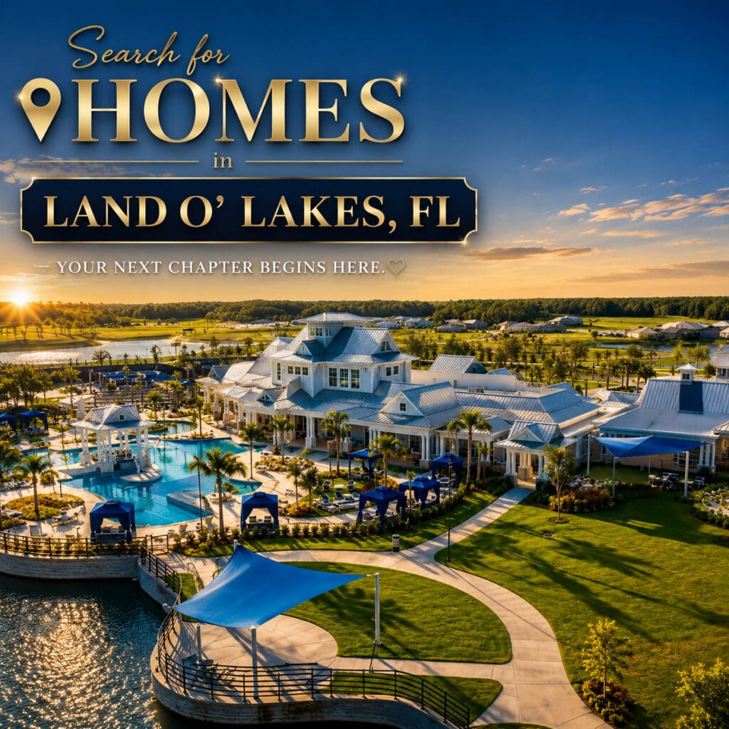 Luxury community clubhouse and resort-style pool in Land O' Lakes, FL – Elena Esquen Relocation Specialist